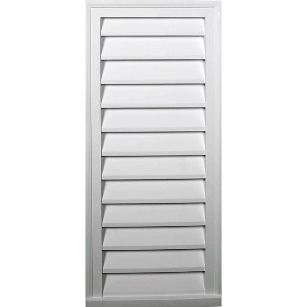 Ekena Millwork Vertical Urethane Gable Vent Louver, Non-Functional, 16"W x 25"H GVVE16X25D - main
